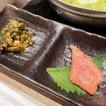 博多もつ鍋おおやま - 辛子高菜、おおやま謹製博多明太子