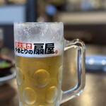 やきとりの扇屋 - 生ビール