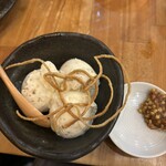 やまや - そばアイスと蕎麦みそ（蕎麦みそは別注文）