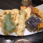 手挽きそば 一心 - 野菜天ぷら盛り