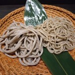 手挽きそば 一心 - 田舎二八ざる、がんこざる