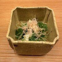 鮨 花車 - 東京三つ葉と揚げのお浸し