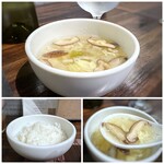 チャイニング ブース - ◆スープは「椎茸」「玉子」などが入り、いいお味。 ◆ご飯