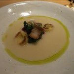 ラ・ボンヌターブル - 新玉ねぎの温かいスープ