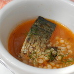 ラ・ボッテガ・ゴローザ - サバのスモーク＆大麦のオルゾット　アップ