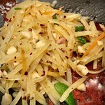 朋友雑穀食府 - 細切りピリ辛じゃがいもの冷菜 酸っぱ辛い定番の冷菜