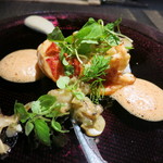 エクアトゥール - オマール海老とツブ貝のポワレ