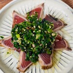 ワッポイ - 海鮮カルパッチョ 自家製にらミント醤