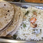 インド料理 パリワル - ベジプラオとチャパティも抜かりない出来