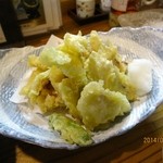 旬魚たつみ - 白いか(下足天麩羅付き、1200円)