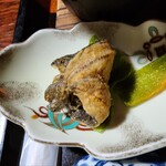斉北荘 - 虹鱒のつぶら揚げ。サクサク香ばしいです