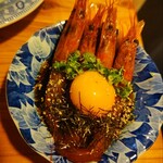 食堂たま屋 - えびユッケ