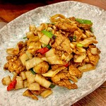 湖南人家 - 20241031豚肉と白辣椒炒め（サービス）