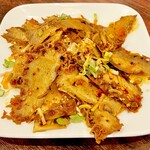 湖南人家 - 20241031牛モツの山椒唐辛子がけ1,100円