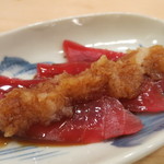 治鮨 - 26年5月　鮪赤身　辛味大根づけ
