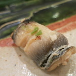 治鮨 - 26年5月　穴子　カボス塩で