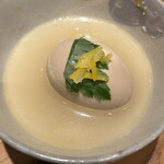 鶏だしおでん さもん - 名古屋コーチン半熟卵