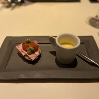 Cuisine Franco-japonaise Matsushima - 左:忘れちゃった…   右:かぼちゃのプリン