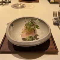 Cuisine Franco-japonaise Matsushima - ダイオオオワナ、クリームチーズ、リンゴのピクルス、ブロッコリー