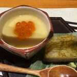 渓流荘しおり絵 - 鯛棒鮨と旬菜蒸し