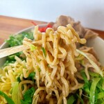 麺屋　たか - 平打ち麺（中）この麺も徳島週の限定麺！