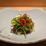 参宮橋 あさや - 肝焼きと万願寺の中華風