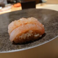 銀座 鮨 魯久 - 甘海老、昆布締め (金沢)