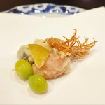 美かさ - 海老頭、銀杏、トマト、むかご、レモン、酒粕