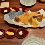 味処 季布や - 天盛り 魚介と野菜おまかせ