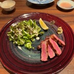 味処 季布や - 黒毛和牛サーロイン岩塩焼き