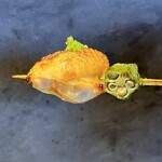 炭焼 おかげさん - 高坂鶏振袖オクラ