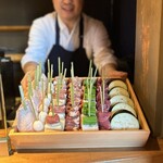 炭焼 おかげさん - 串物の顔見せ