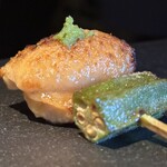 炭焼 おかげさん - 高坂鶏振袖オクラ