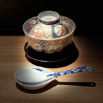 炭焼 おかげさん - 鶏そぼろ丼卵黄醤油漬け