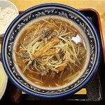 お食事処 こまくさ - 雫石牛の醤油ラーメンすき焼き風　1500円