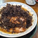 らぁめん優雅 - 背脂ガーリック　岩海苔トッピング