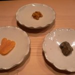 鮨処 つく田 - 珍味3種