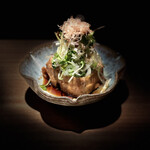 炭焼 おかげさん - 高坂鶏の鶏油で揚げた厚揚げ