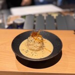 天王寺焼とりporc - 手間を惜しみなくかけたイタリアの高級キノコのソースのポテトサラダ