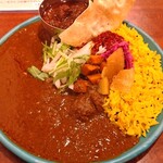 HOKUToo - チキンカレーとマトンカレー（ミニ）の二種盛り