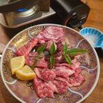 魚や 旬平 - 和牛肉の陶板焼き