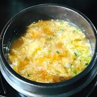 牛骨だしを使った玉子スープ