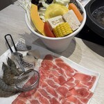 石二鍋 - 豚肉とエビ