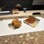 天ぷら 中村 - うにいくら