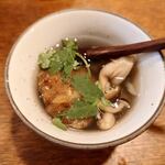 釜めし菜時記 さき亭 - コースの一品料理「いわしつみれのキノコあんかけ」