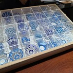 奈良屋町 青 - 江戸切り子のお猪口を選ぶのも愉しい