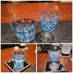 奈良屋町 青 - ＊鏡の台に置くので、キラキラ。(☆｡☆)