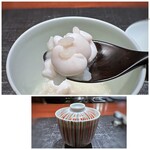 奈良屋町 青 - ＊おじやはお塩ベースの優しい味わいで、鱈の白子が入っているのが嬉しい。(ﾉ∇≦*) 胃に優しい品ですね。