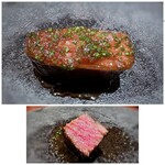 奈良屋町 青 - 肉質は普通ですが、ソースの味わいがよくて。♪