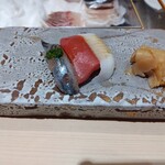 銀座のみこ寿司 - 秋刀魚、赤身、えんがわ